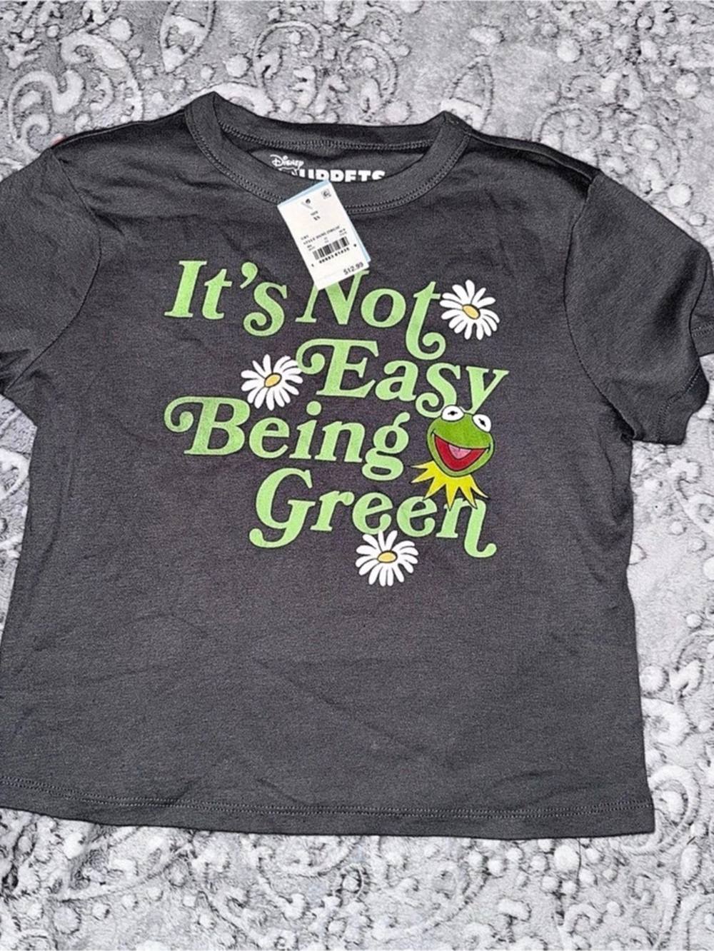 Disney The Muppets Kermit It's Not Easy Being Green Graphic Tee Girls Women’s XS